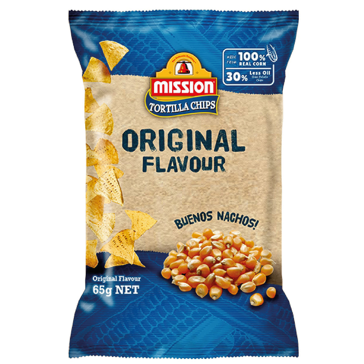 Mission Original Tortilla Chips in a bowl, crispy and golden, perfect for snacking or dipping.