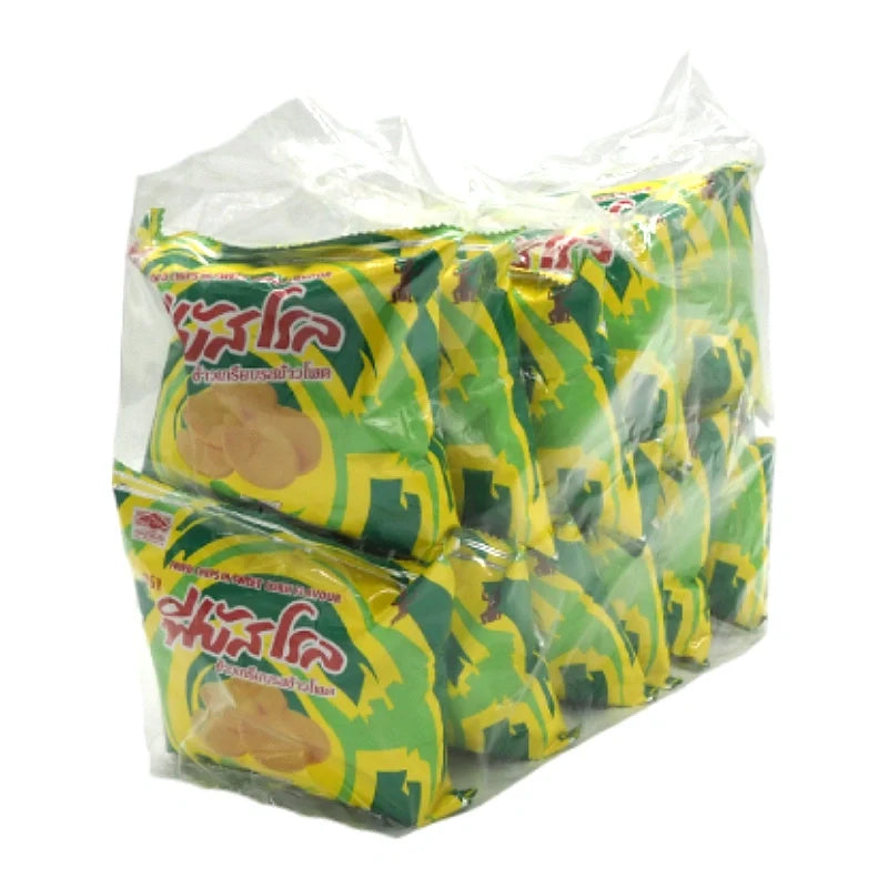 Phaebus Roll Fried Chips Corn Flavor 10g snack pack, crispy corn-flavored chips in a colorful package for dry grocery and snacks.