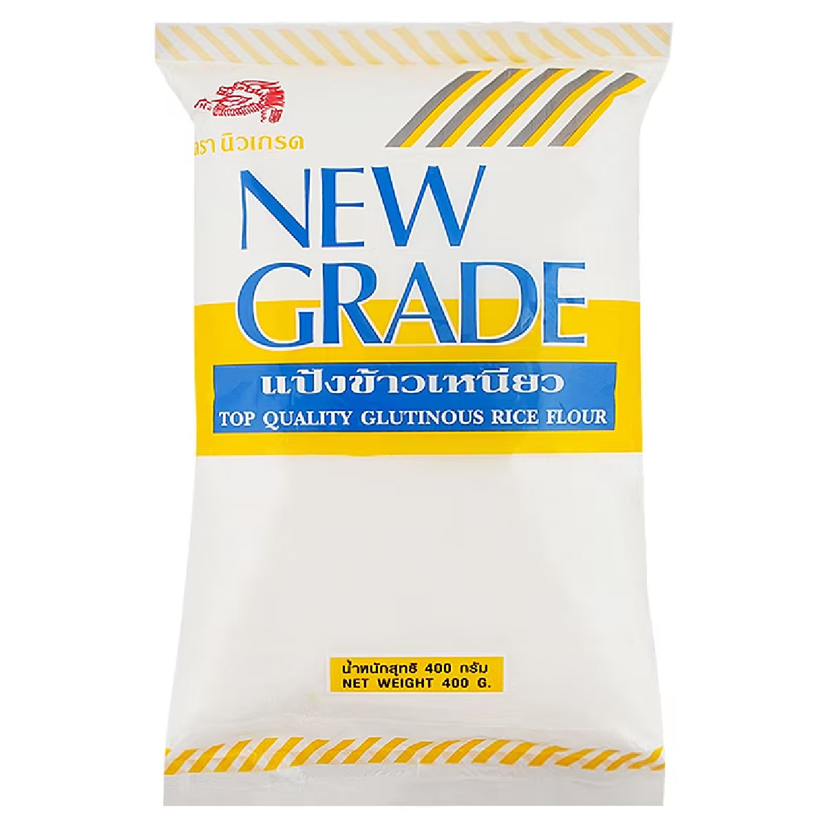 Bag of New Grade Glutinous Flour for cooking and baking, featuring bright packaging and a clear label.