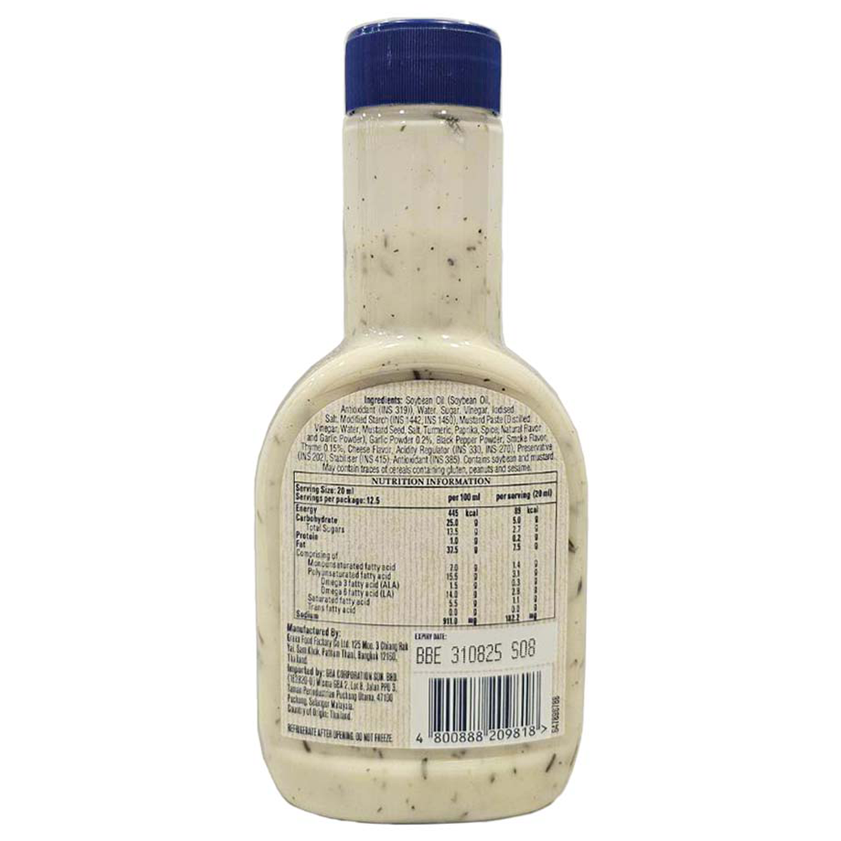 Hellmann's Plant-Based Real Caesar Salad Dressing in a bottle, showcasing the healthy, vegetarian salad dressing product.