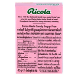 Ricola Raspberry Mint Sugarfree confectionery snack featuring raspberry and mint flavors in a colorful package.