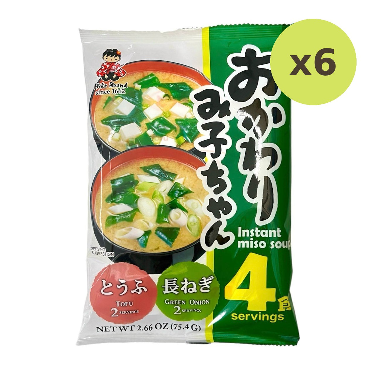 Shinsyuichi Okawari Mikochan Green Onion Tofu Miso Soup - image 3