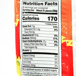 Cheetos Flamin' Hot Crunchy Cheese Snack in bright orange bag, showing spicy crunchy cheese snack close-up.