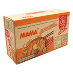 Mama Big Pack Instant Noodles Creamy Shrimp Tom Yum, 95g x24, dry grocery product with flavorful shrimp and spicy tom yum broth.