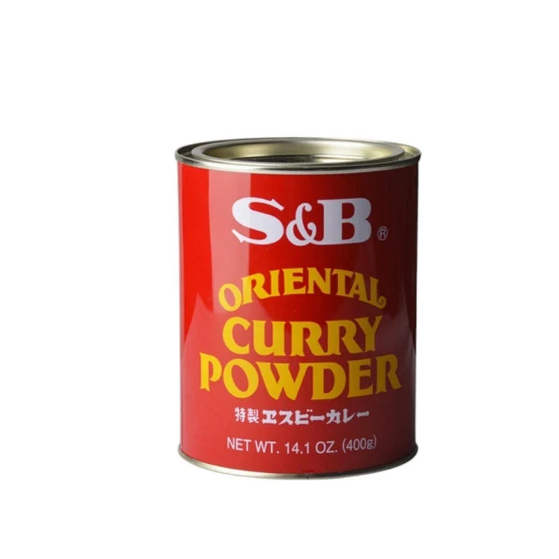 S & B Oriental Curry Powder Mix with turmeric in a dry grocery package, ready for use in flavorful Asian dishes