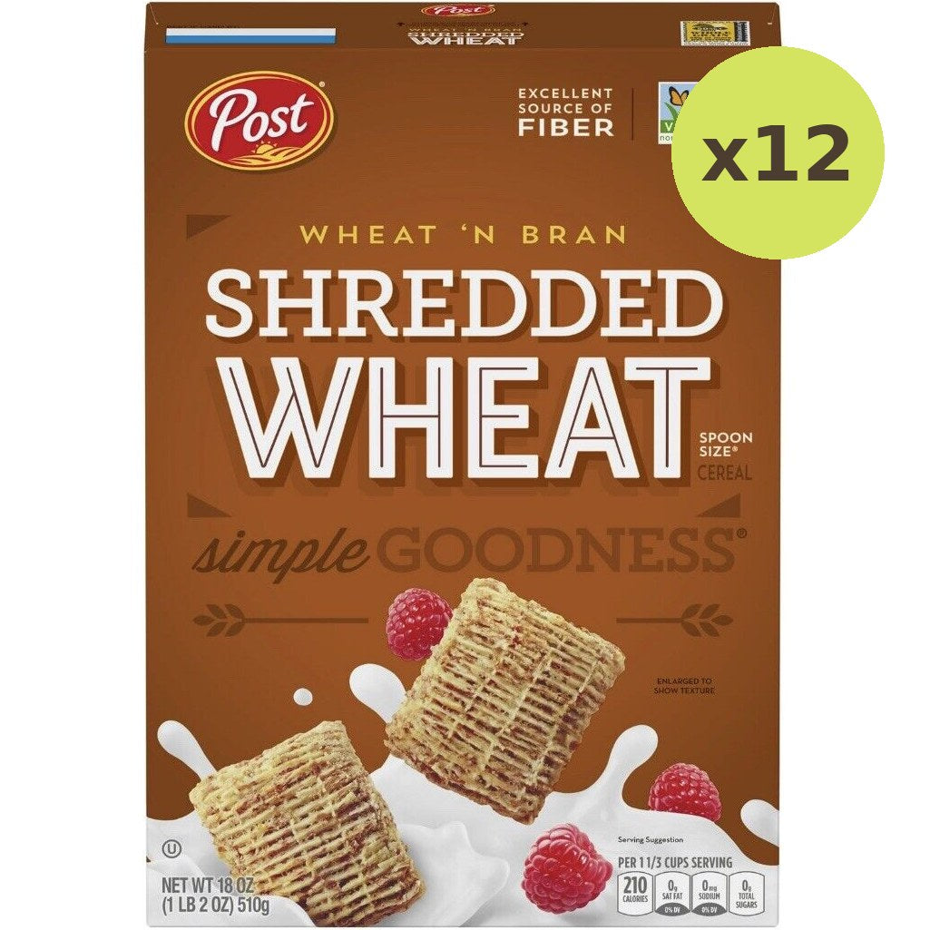 Post Shredded Wheat Wheat 'N Bran Cereal - image 3