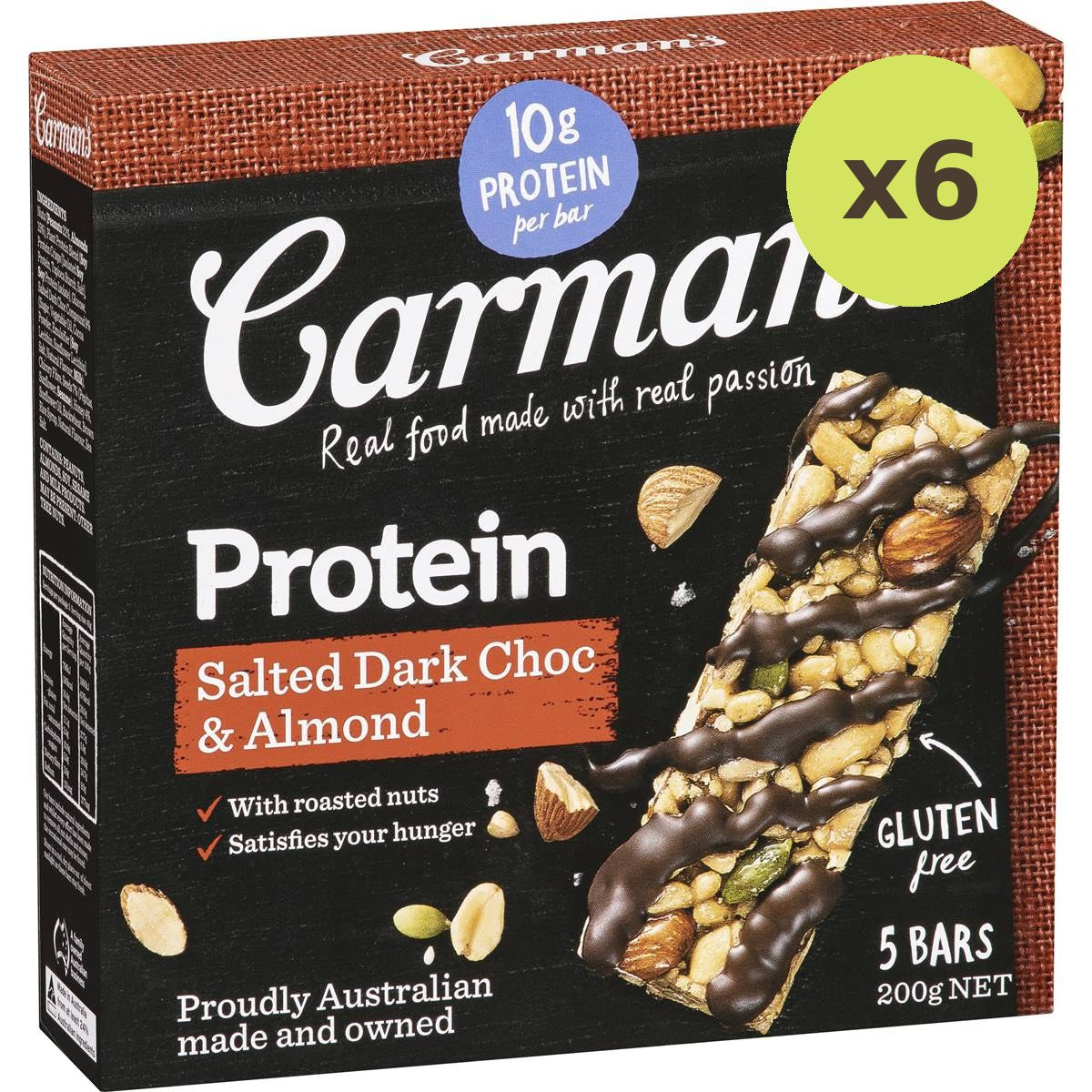 Carman's Salted Dark Choc & Almond Protein Bars - image 5