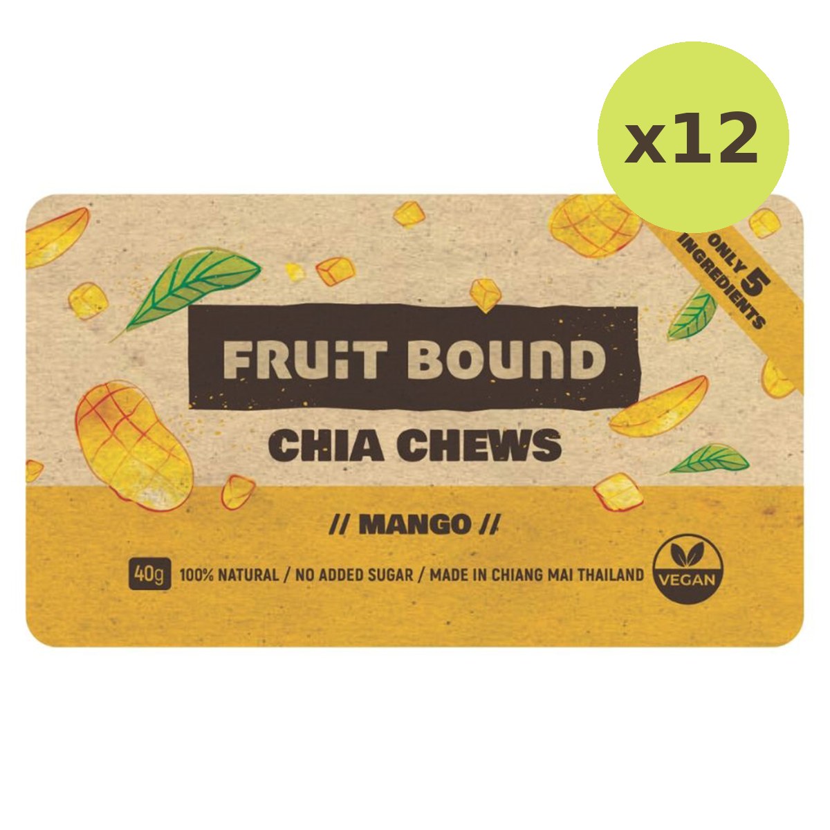 Fruit Bound Chia Fruit Bar Mango Flavor - image 4