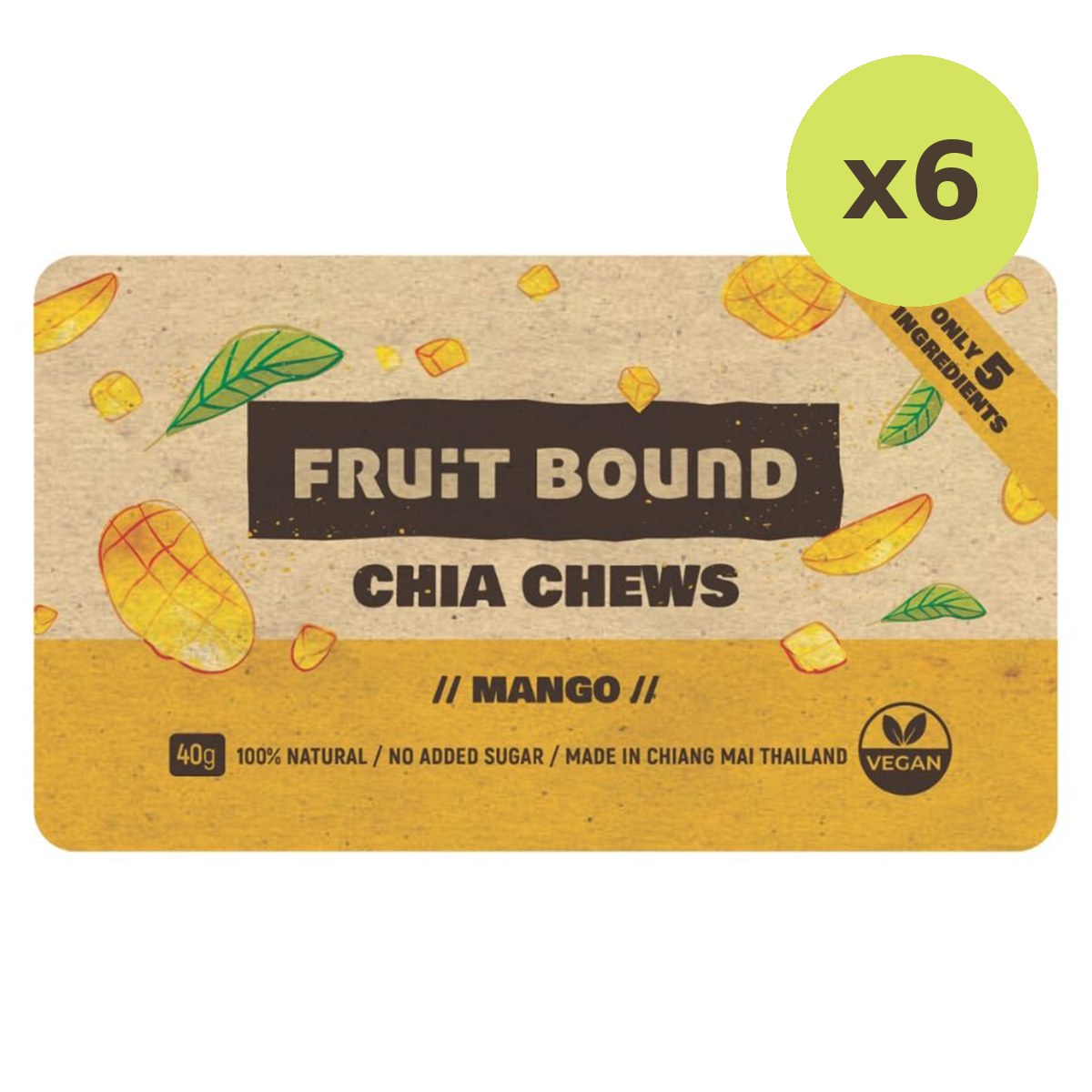 Fruit Bound Chia Fruit Bar Mango Flavor - image 3