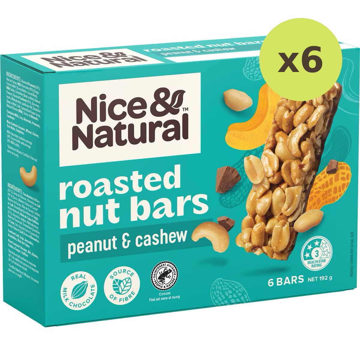 Nice & Natural Roasted Nut Bars Peanut And Cashew - image 5