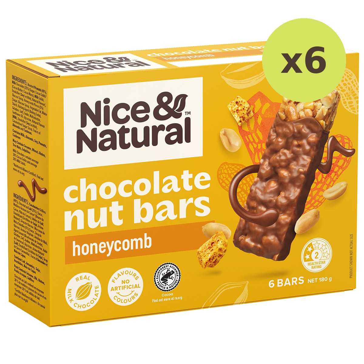 Nice & Natural Nut Bars Honeycomb - image 3