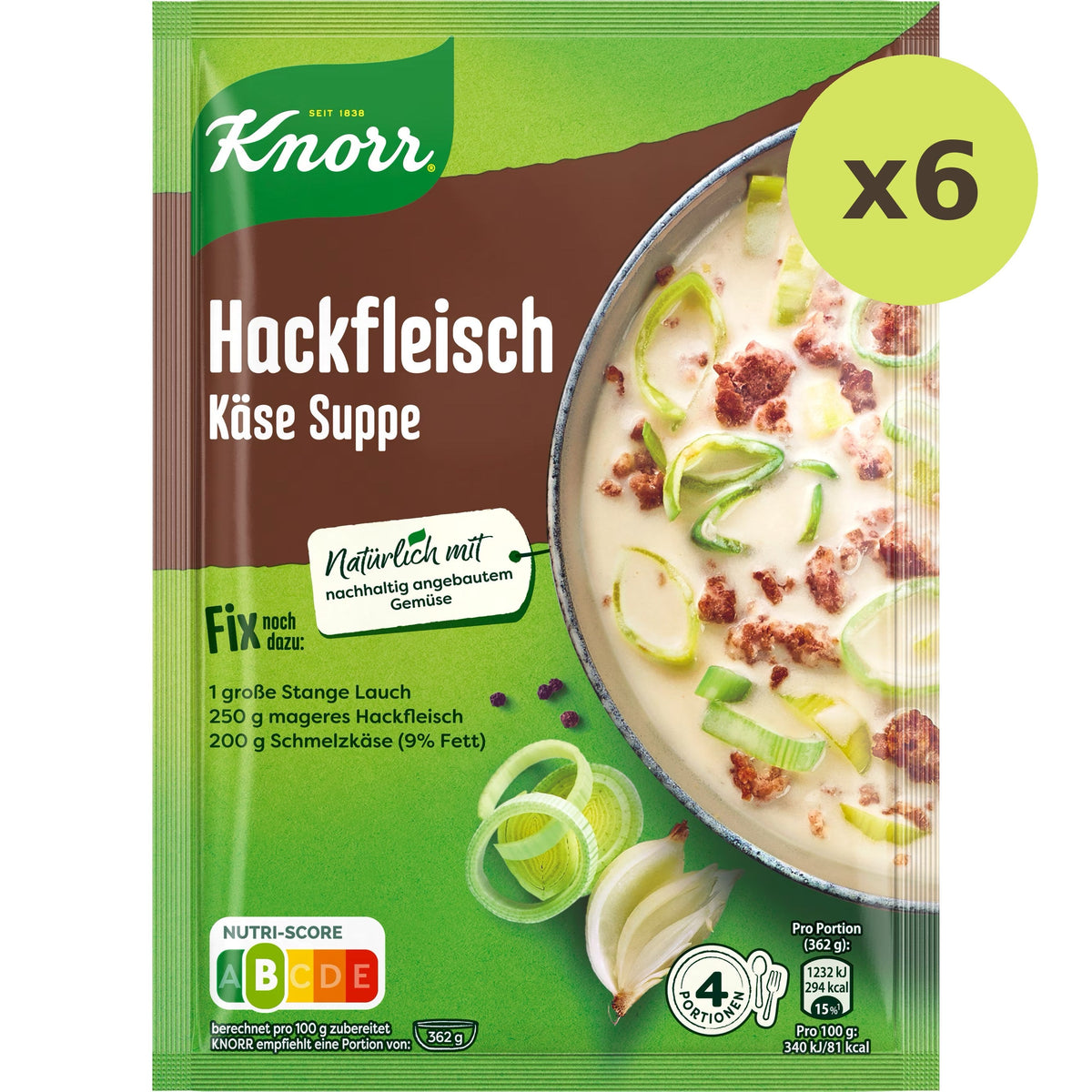 Knorr Fix Hackfleisch Kase Suppe - image 3