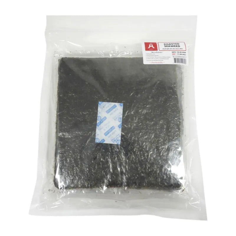 Hanei Roasted Nori Whole Economy A, dry grocery seaweed sheets, green roasted nori for sushi or snacks, in a natural, crisp state