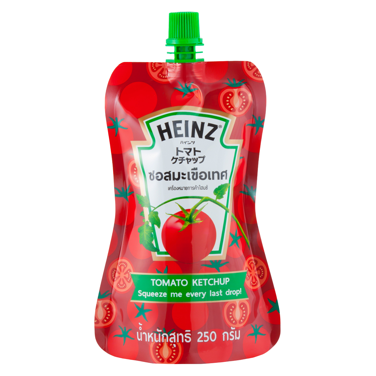 Bottle of Heinz Tomato Ketchup for grocery use, featuring the classic red ketchup in a clear glass bottle with a red cap.