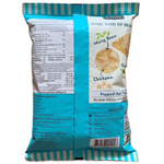 De La Lita Bean Chips in sea salt flavor, crunchy snack with visible bean pieces and salted seasoning on a white background.