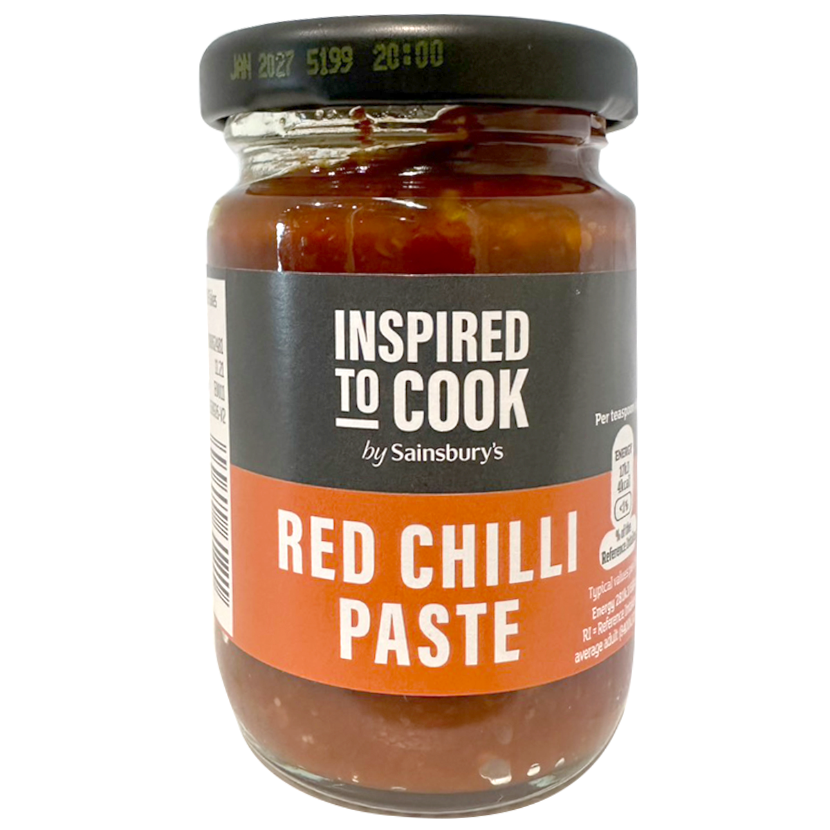 Sainsbury's Itc Chilli Paste in a jar, vibrant red chili paste for cooking and adding flavor to dishes.