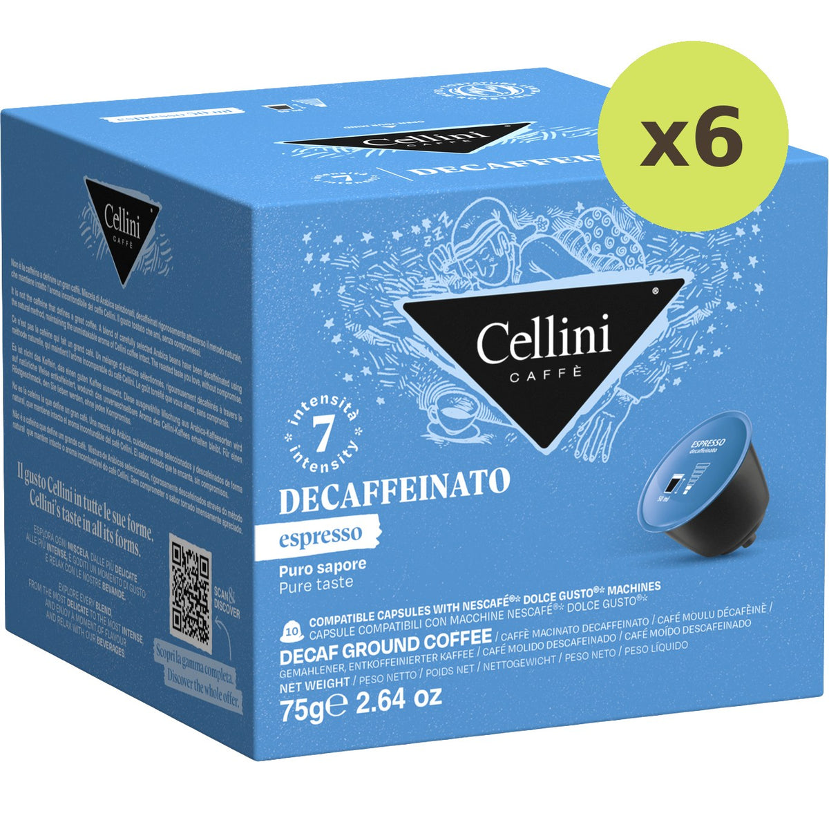 Cellini Espresso Decaffeinato Coffee Capsules - image 2