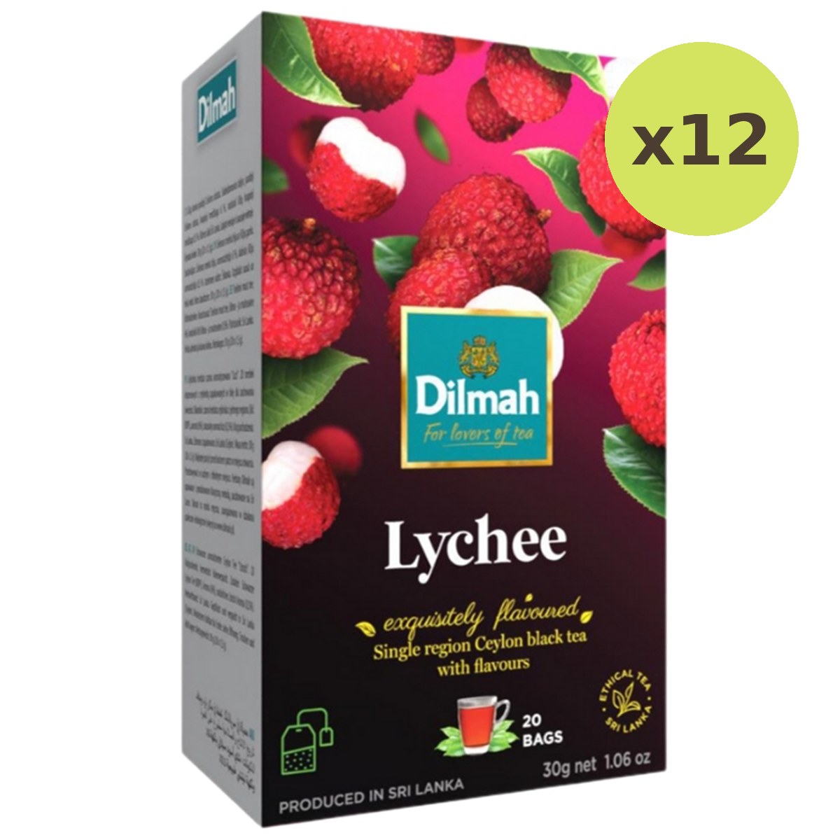 Dilmah Lychee Ceylon Black Tea Flavored - image 4