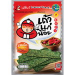Spicy Taokaenoi Fried Seaweed Snack in packaging, showing crispy, seasoned seaweed pieces from the Taokaenoi brand.