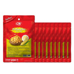 OK Shake Powder Popcorn Flavor 200g in a clear jar with popcorn seasoning powder, showcasing the dry grocery product.