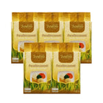 Baiyoke Jasmine Brown Rice 1kg in a clear plastic bag, showcasing the textured brown rice grains for dry grocery shopping.