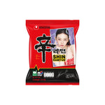 Nongshim Shin Ramyun instant noodles in a package, dry grocery product from the NONGSHIM brand.