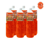 J-LEK three-flavor fish sauce bottles, 550g, in clear glass bottles with labels, set for cooking or seasoning.