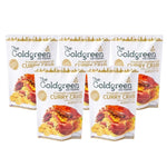 Mini rice cookies by THE GOLDGREEN featuring golden curry and crab flavors, packaged in a 40g snack confectionery bag.