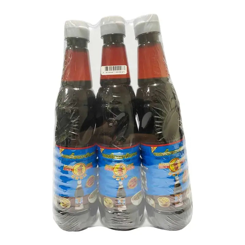 Deer Head Sour Sauce in 600ml bottles, three-pack, popular dry grocery condiment with a tangy flavor, produced by Deer Head.