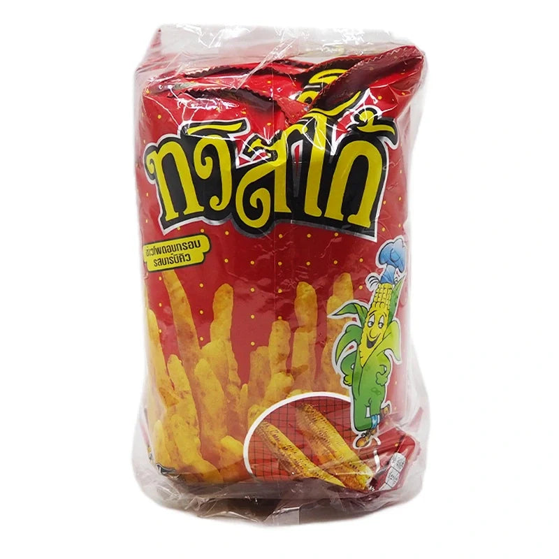 Twistko BBQ Corn Snack in 68g packs, featuring crispy, seasoned corn snack pieces from TWISTKO for snack lovers.