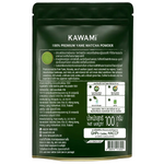 Kawami Yame Matcha Premium drink in a glass with frothy green matcha tea, showcasing vibrant green color and smooth texture.