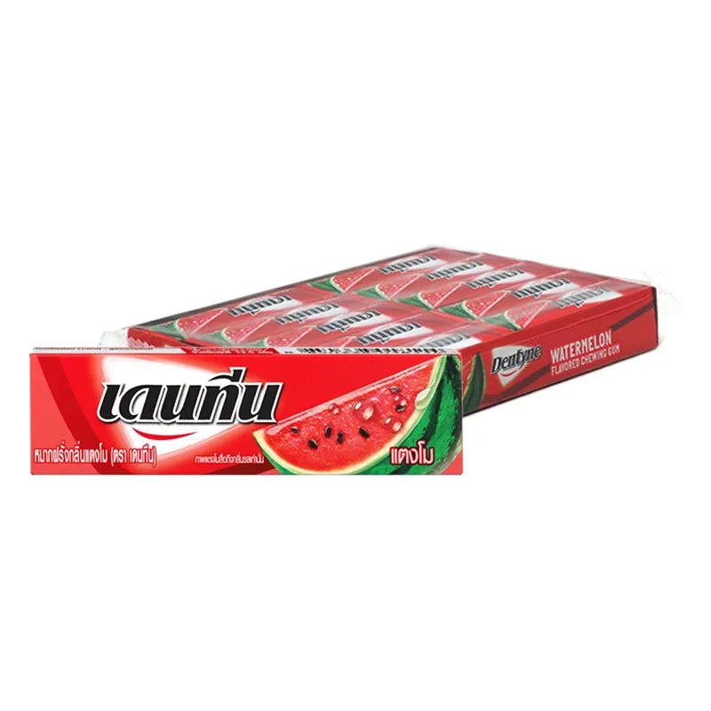 Dentyne Stick Gum Watermelon flavor, 12.5g each, 20 packs, dry grocery snack with watermelon-flavored chewing gum sticks