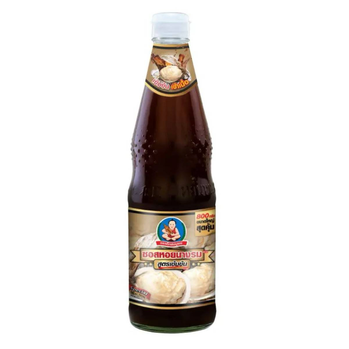 Healthy Boy Thick Oyster Sauce bottle from Healthy Boy brand, in a grocery product image showing the sauce container.