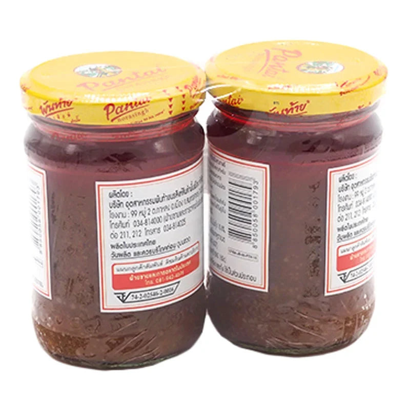 PANTAINORASINGH shrimp paste with soy bean oil, 200g x2, in a sealed package, used for cooking or flavoring dishes.