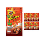 Sunsnack Bar-B-Q Flavor snack packs, 28g x3, dry grocery snack with barbecue flavor and crispy texture.