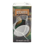 Chaokoh coconut milk in 1L cartons, traditional Thai brand, showing two bottles of creamy coconut milk for cooking and recipes.