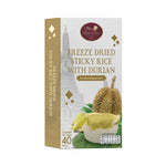 Sriwanna freeze-dried sticky rice with durian in a 40g package, dry grocery snack with durian flavor from Sriwanna.