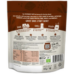 Linwoods Chocolate Protein Overnight Oats in a bowl, showing creamy oats topped with chocolate and protein mix.