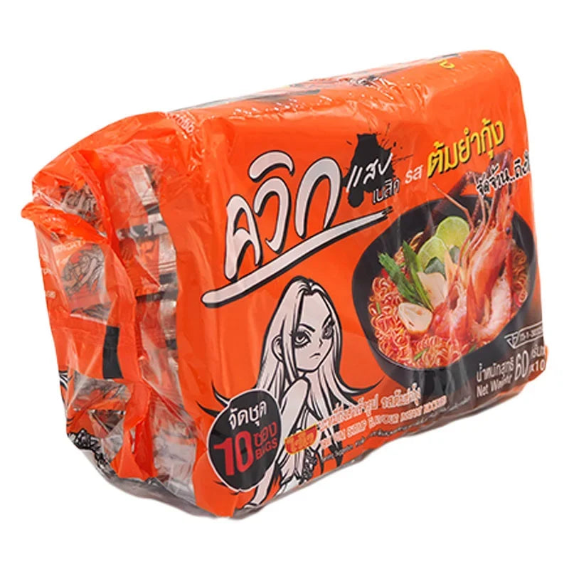 Quick Tomyum Kung 60g dry grocery packet with vibrant packaging and Thai flavors for flavorful cooking.