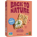 Back To Nature gluten-free multi-seed confectionery snack in a clear package with visible seeds and natural ingredients.