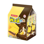 TIVOLI Tivoli Twin Wafer Coated Chocolate Banana snack, 10g x24, chocolate-covered banana-flavored wafers in a snack pack