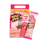 GRINNY strawberry-flavored corn snack in 15g dry grocery package, colorful crunchy confectionery snack.