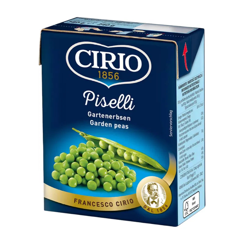 Box of Cirio dried beans for cooking, showing the packaging with the Cirio brand label and a clear view of the beans inside.