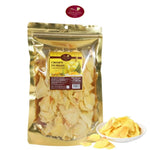Sriwanna Crispy Durian Chips in 85g package, dry grocery snack with golden, crispy durian slices.