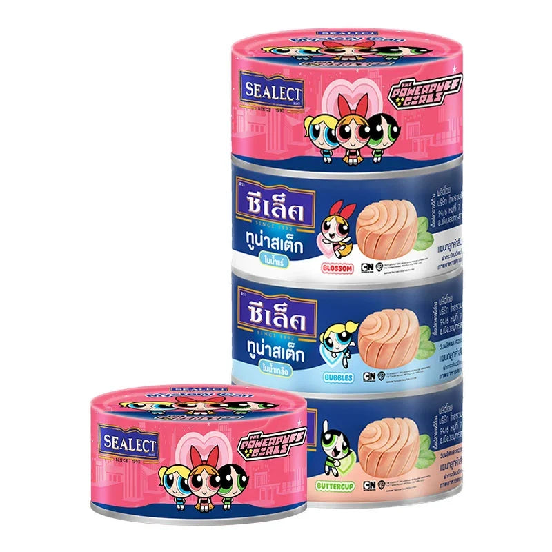 Canned Sealect Tuna Classic Steak Limited 165g, three-pack, in a dry grocery product image with tuna steaks in a can.