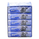 Lotte Blueberry Stick Gum 13.5g, pack of 20, chewy blueberry-flavored gum in a colorful wrapper for snacks and confectionery.