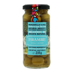 La Rambla Manzanilla stuffed anchovies in a jar, dried grocery product with fish fillets filled with flavorful stuffing