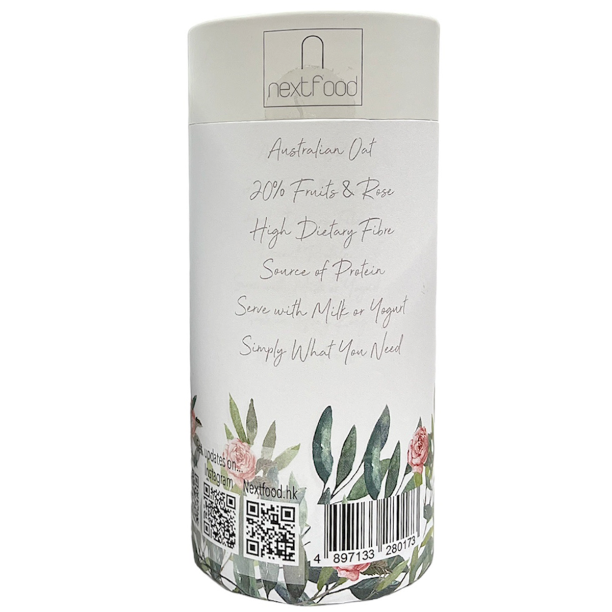 Nextfood Rosey Medley grocery product in colorful packaging with fresh ingredients and vibrant floral design.