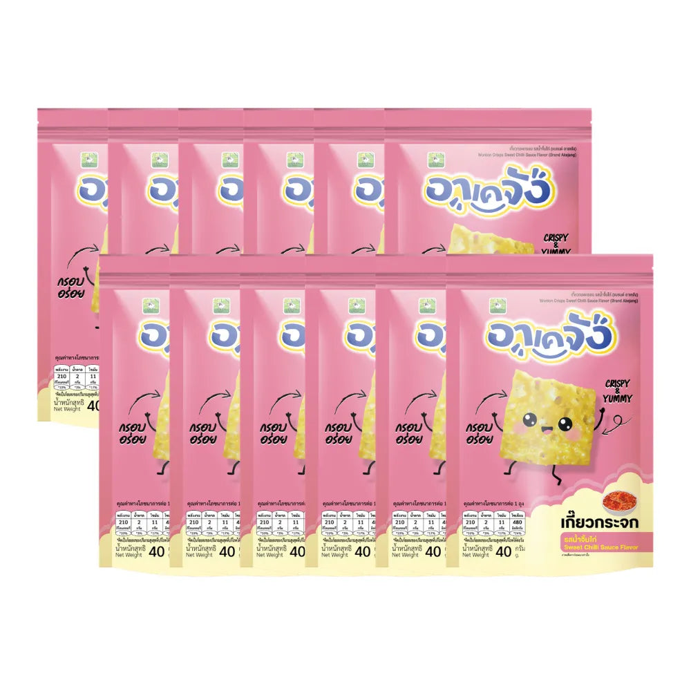 AKEJANG Akejang Glass Dumplings Crispy Snacks with whole chicken sauce flavor, 40g package, crunchy confectionery treat.