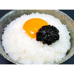 Momoya Edo Murasaki Nori Tsukudani with Japanese seaweed and soy on a white background, showcasing the dry grocery product.